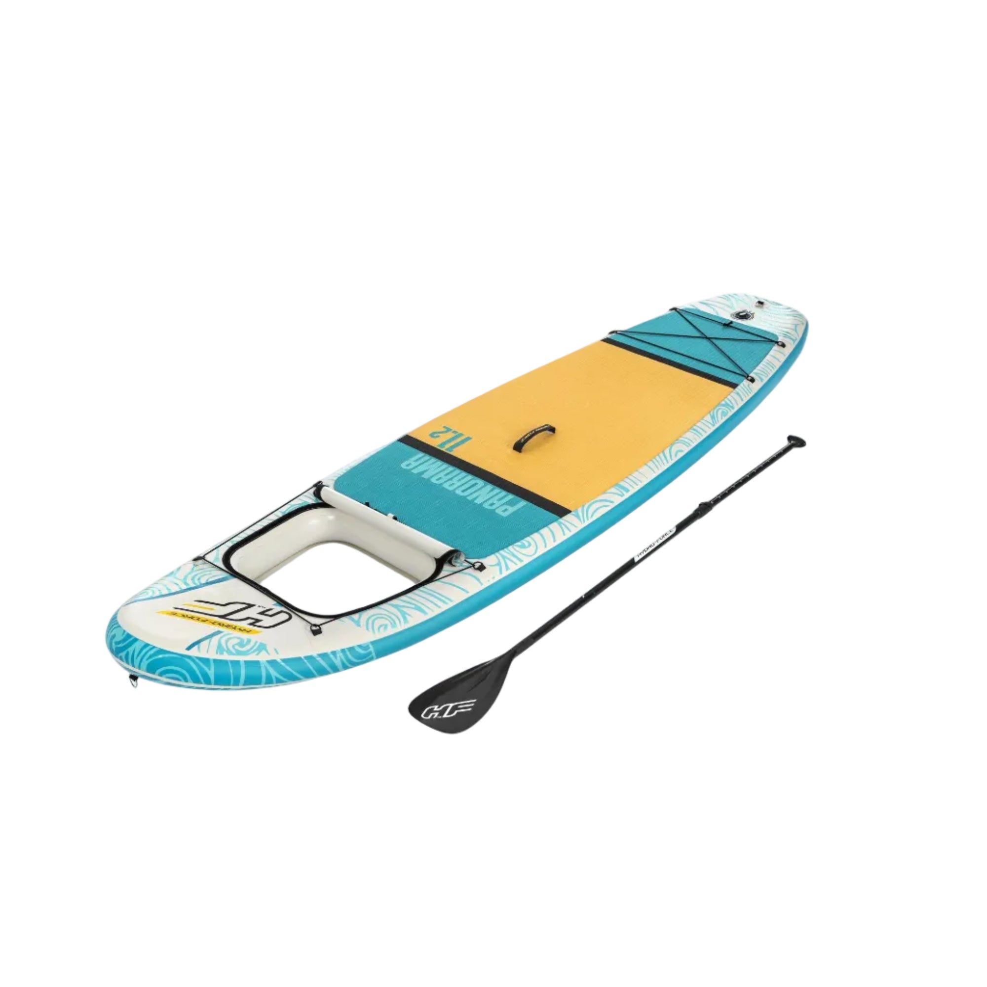 Bestway 3.40M X 89CM X 15CM Panorama Set (Contents:1 Paddleboard,1 paddle,1 hand pump,1 backpack,1 coiled leash,1 fin, repair kit.)