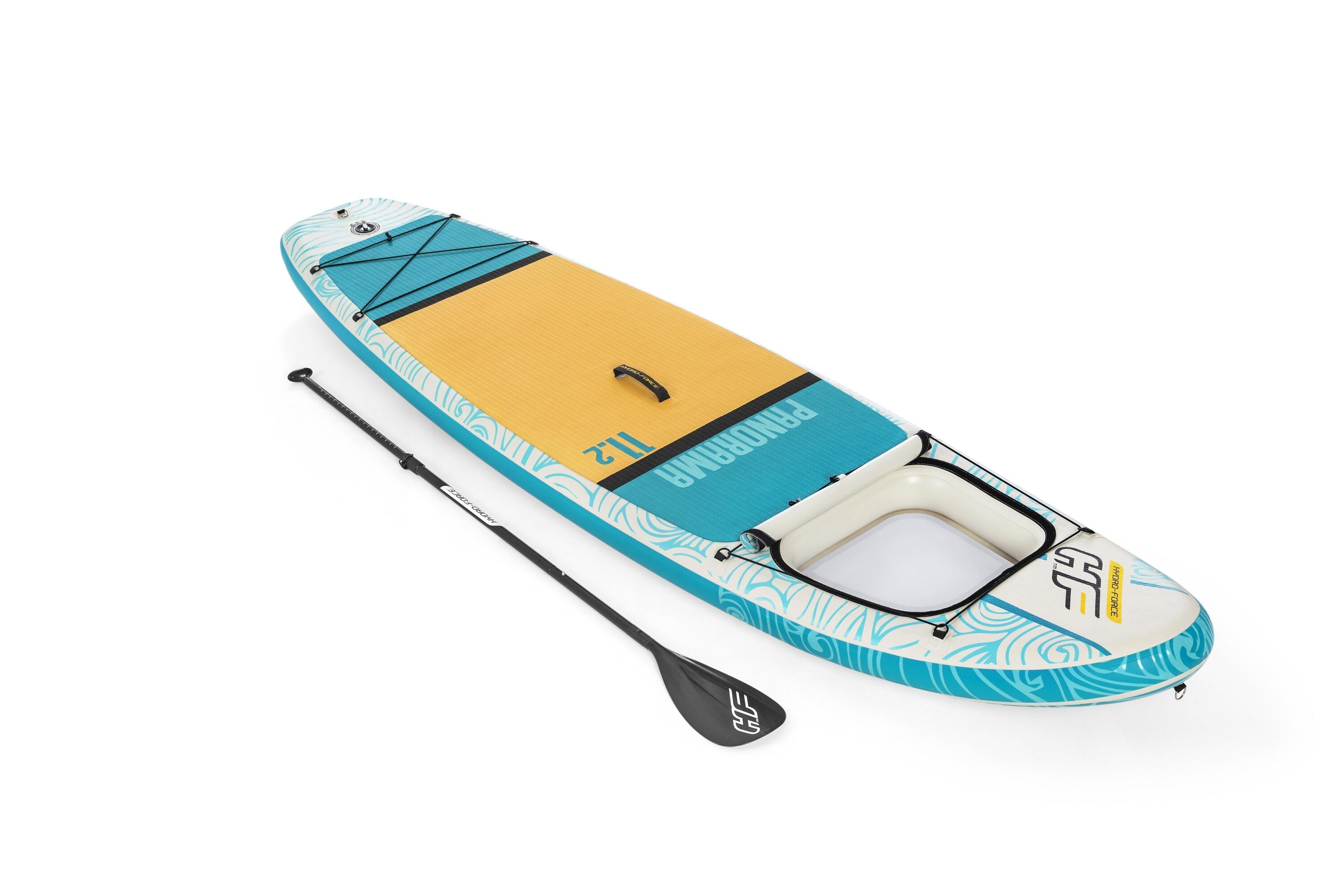Bestway 3.40M X 89CM X 15CM Panorama Set (Contents:1 Paddleboard,1 paddle,1 hand pump,1 backpack,1 coiled leash,1 fin, repair kit.)