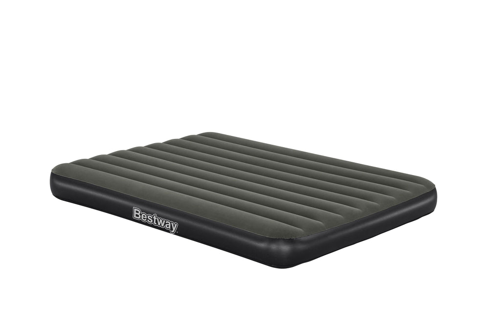 Bestway 2.03m x 1.52m x 25cm Tritech Air Mattress Queen Built-in Rechargeable Pump (Air Mattress, repair patch,USB charging cable, with Built-in Rechargeable Pump)