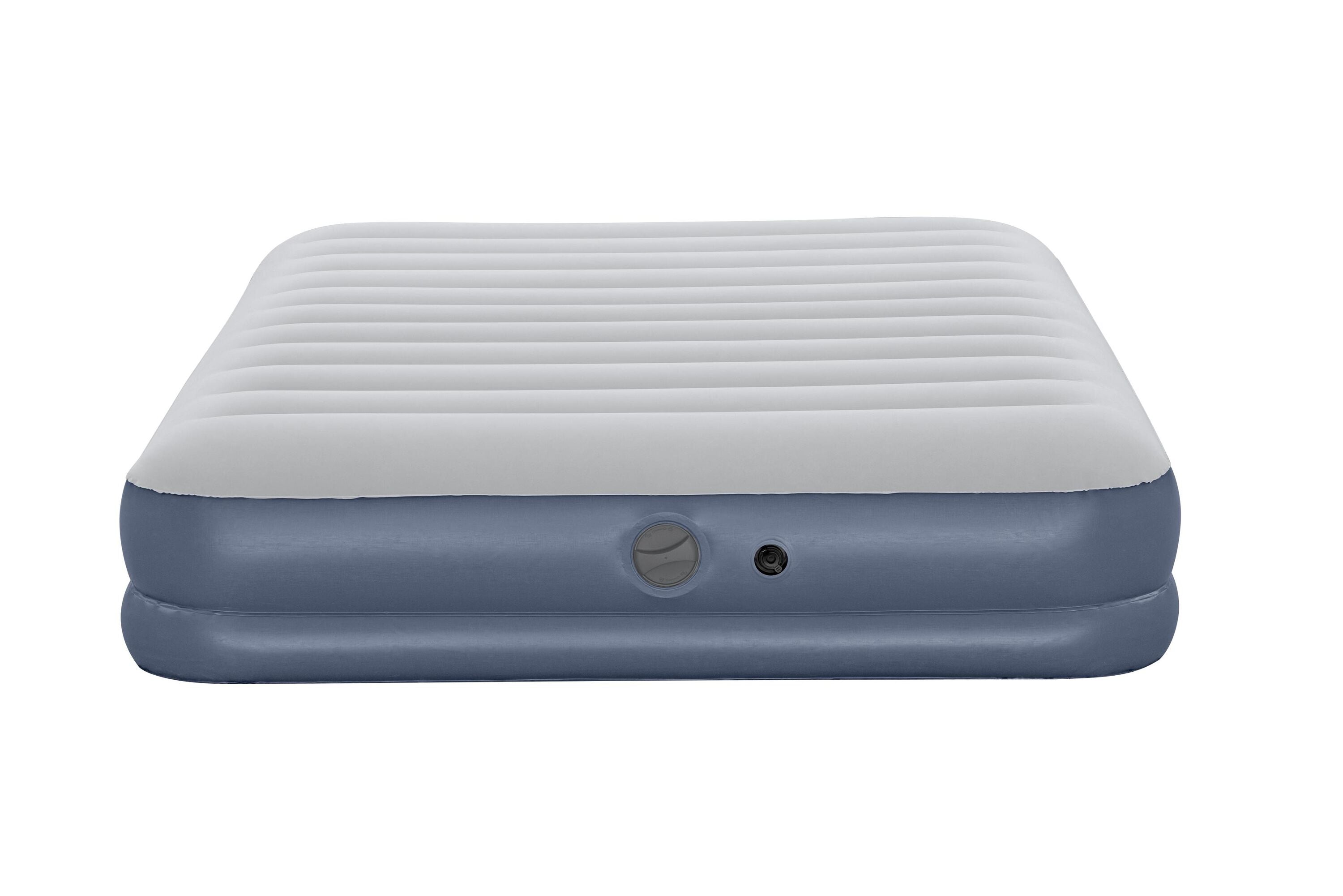 Bestway 2.03m x 1.52m x 36cm Tritech Air Mattress Queen Built-in Rechargeable Pump (air mattress, repair patch,USB charging cable, with Built-in Rechargeable Pump)