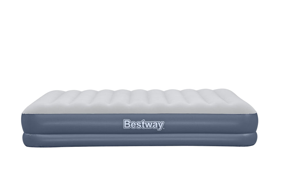 Bestway 2.03m x 1.52m x 36cm Tritech Air Mattress Queen Built-in Rechargeable Pump (air mattress, repair patch,USB charging cable, with Built-in Rechargeable Pump)