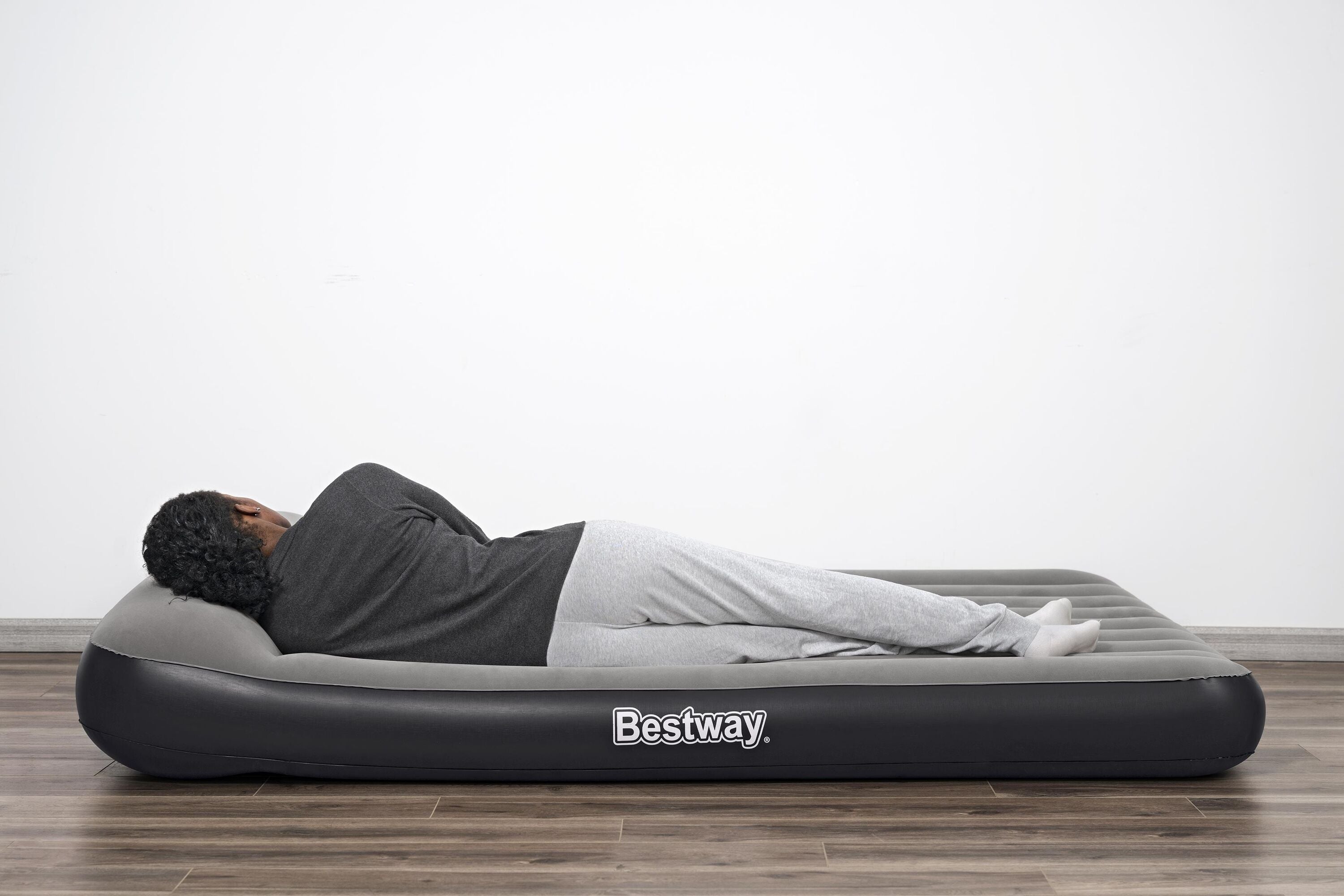 Bestway 2.03m x 1.52m x 30cm Tritech Air Mattress Queen Built-in USB pump (Air Mattress, repair patch, with Built-in Pump(5V-2A))