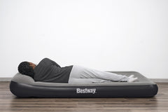 Bestway 2.03m x 1.52m x 30cm Tritech Air Mattress Queen Built-in USB pump (Air Mattress, repair patch, with Built-in Pump(5V-2A))