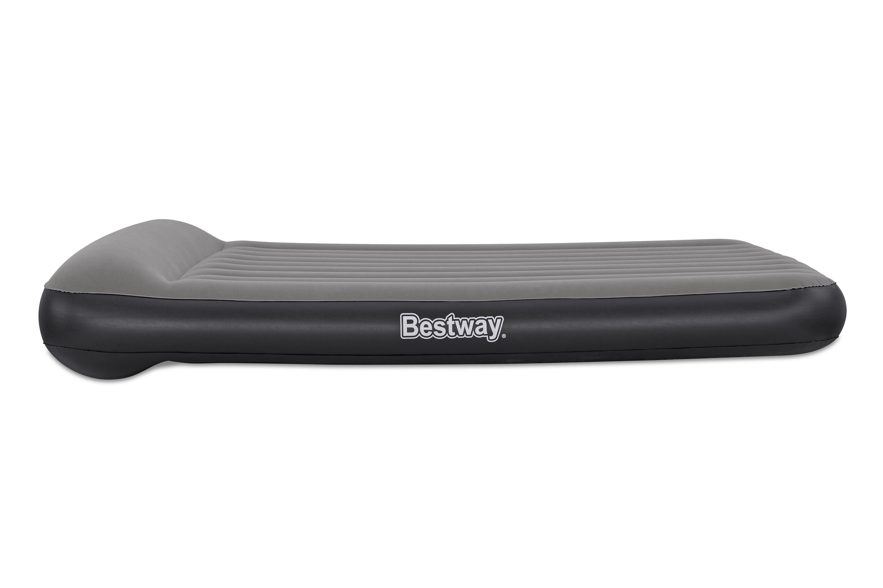 Bestway 2.03m x 1.52m x 30cm Tritech Air Mattress Queen Built-in USB pump (Air Mattress, repair patch, with Built-in Pump(5V-2A))