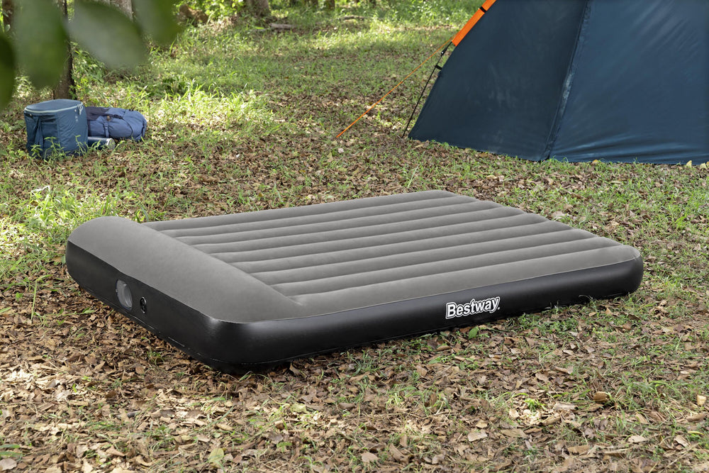 Bestway 2.03m x 1.52m x 30cm Tritech Air Mattress Queen Built-in USB pump (Air Mattress, repair patch, with Built-in Pump(5V-2A))