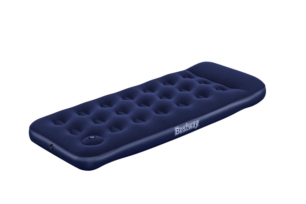 Bestway 1.85M X 76CM X 28CM Air Mattress JR.Twin Built-IN Foot Pump (Contents:Air Mattress, repair patch)
