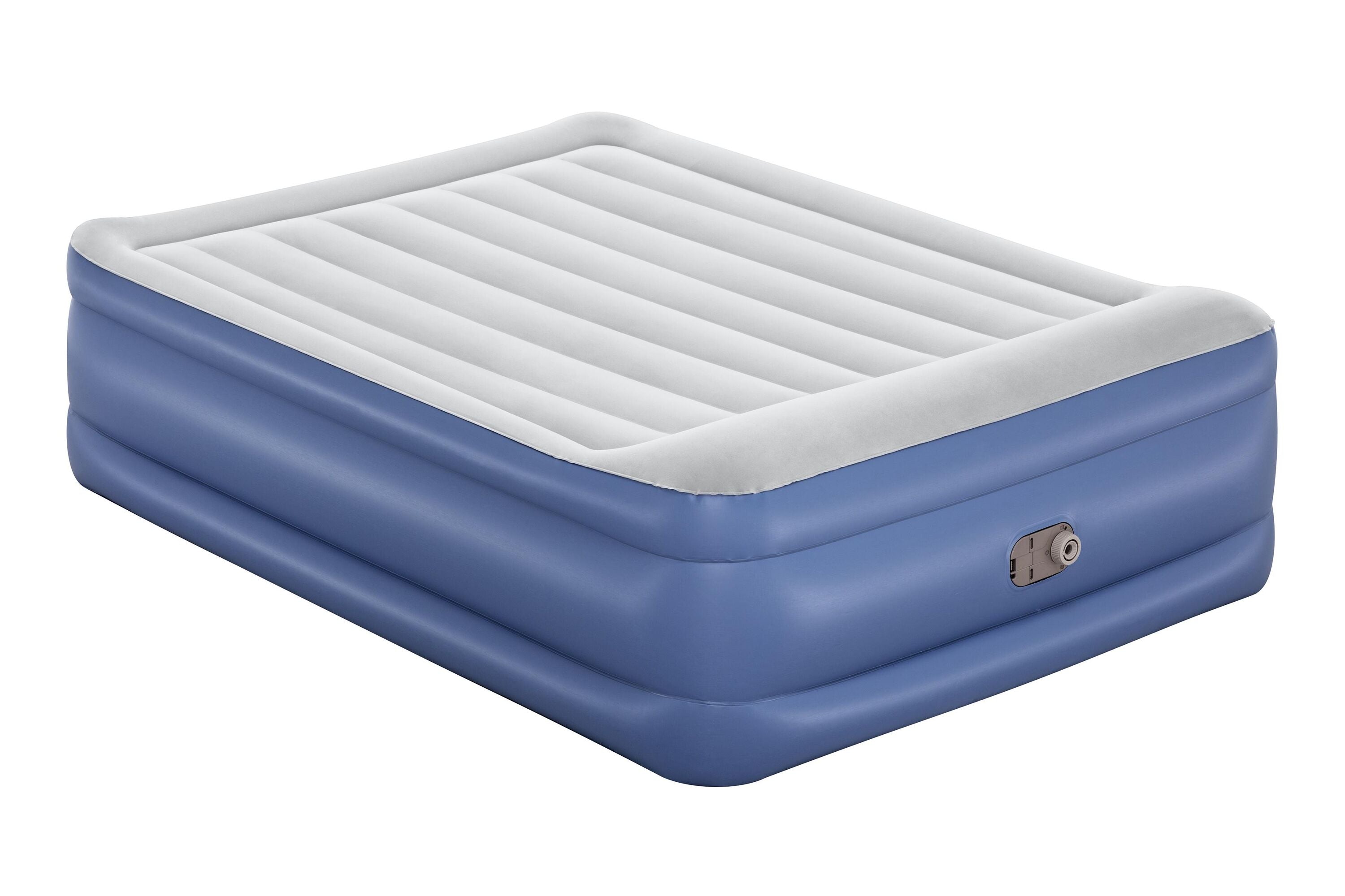 Bestway 2.03M X 1.52M X 56CM Tritech Air Mattress Queen Built-IN AC Pump (Contents:Air Mattress, storage bag, repair patch, with Built-in Pump(220V-240V))