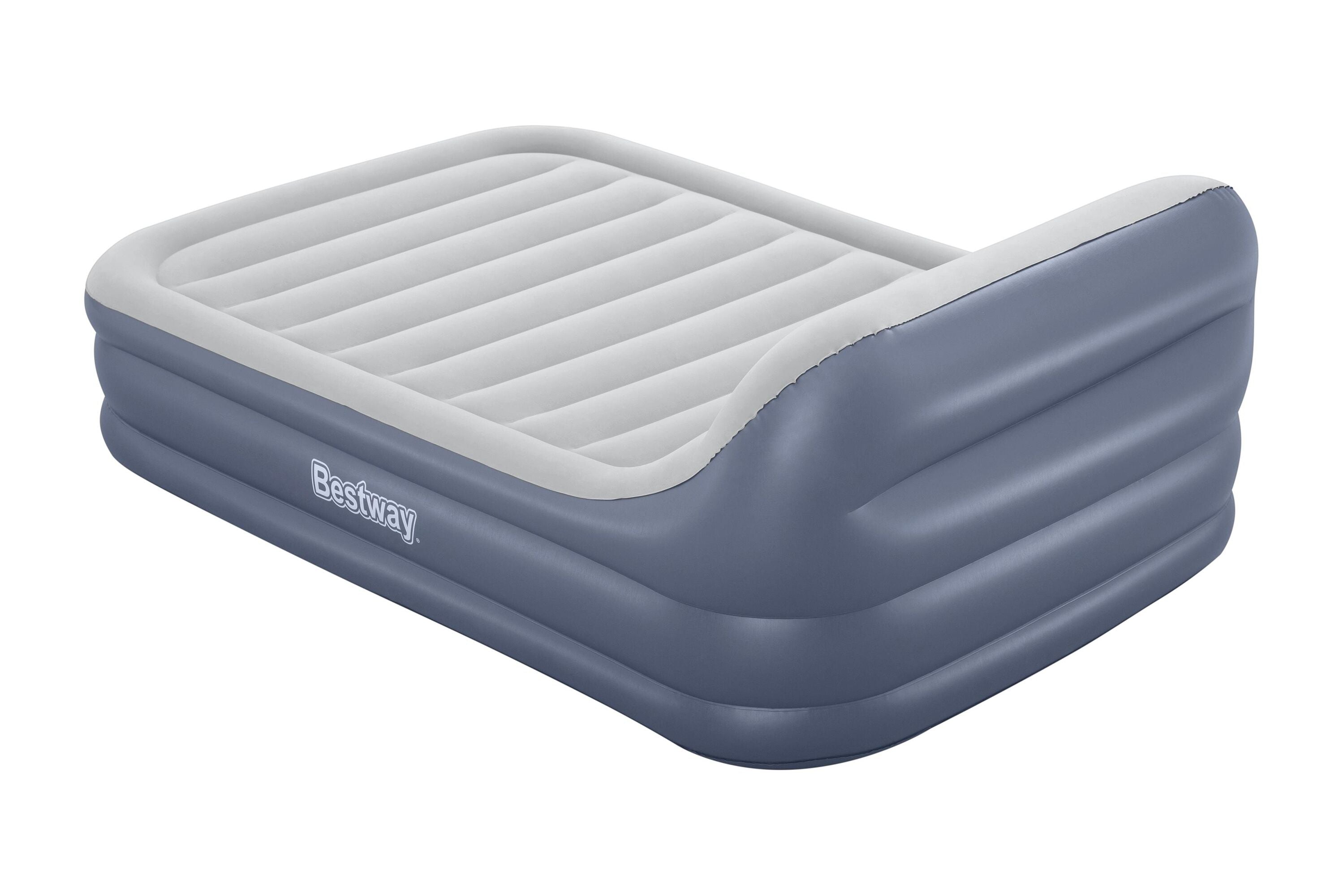 Bestway 2.26M X 1.52M X 84CM Tritech Sleekflow Headboard Air Mattress Queen Built-IN AC Pump (Contents:air mattress, storage bag, repair patch, with Built-in Pump(220V~240V))