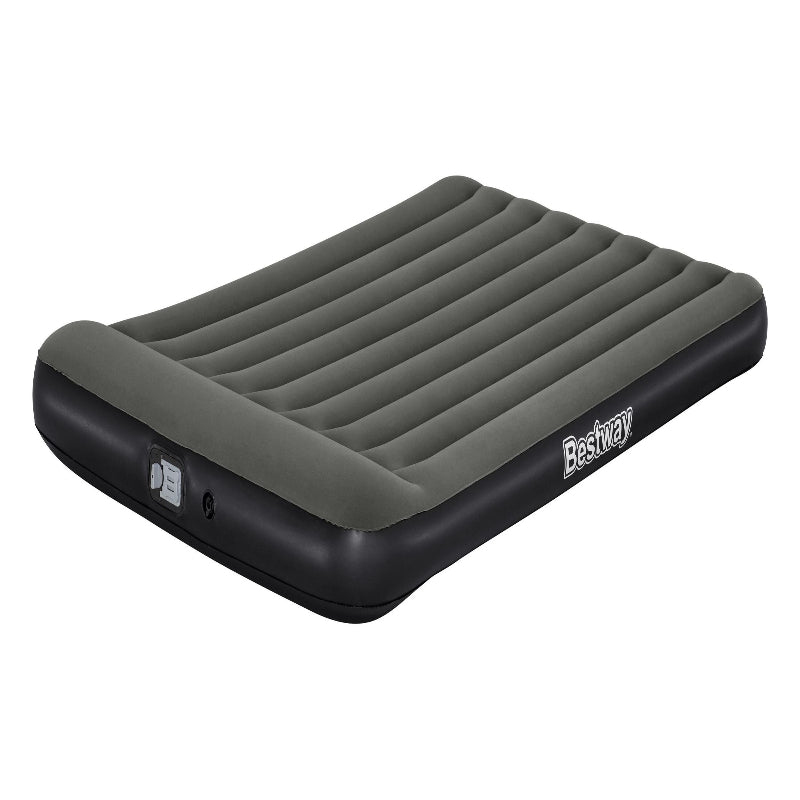 Bestway 2.03M X 1.52M X 30CM Tritech Air Mattress Queen Built-IN Battery Pump (Air Mattress, repair patch, with 4D Built-in Pump)