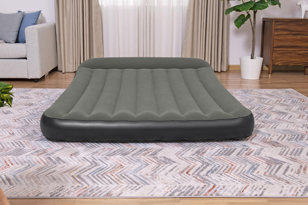 Bestway 2.03M X 1.52M X 30CM Tritech Air Mattress Queen Built-IN Battery Pump (Air Mattress, repair patch, with 4D Built-in Pump)