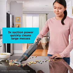 B+D cordless 12v handheld dustbuster vacuum, 22 air watts,14 mins runtime, ultra wide extendable nozzle, charging base with 2.0ah