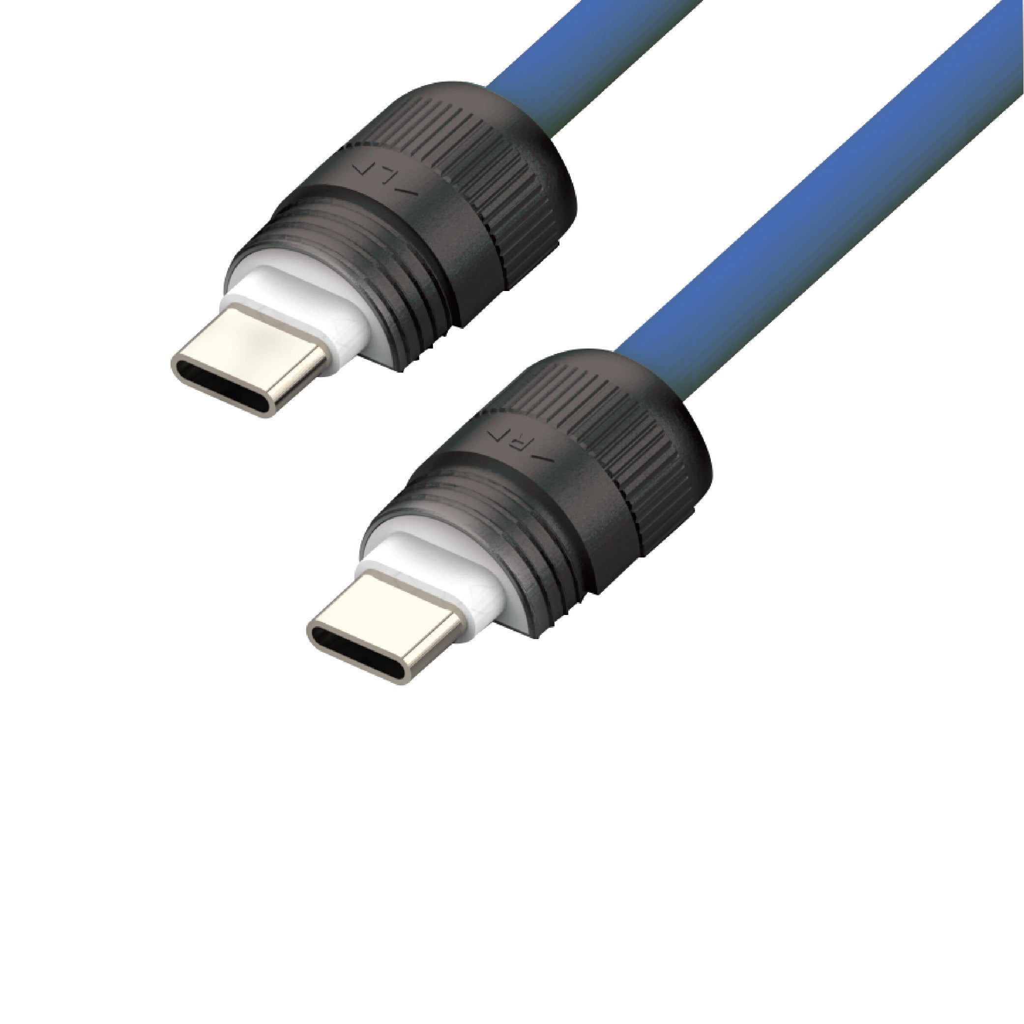 SIA powerlink SOFT RUBBER TYPE C - TYPE C LANYARD CABLE 60W 1.2M NAVY BLUE