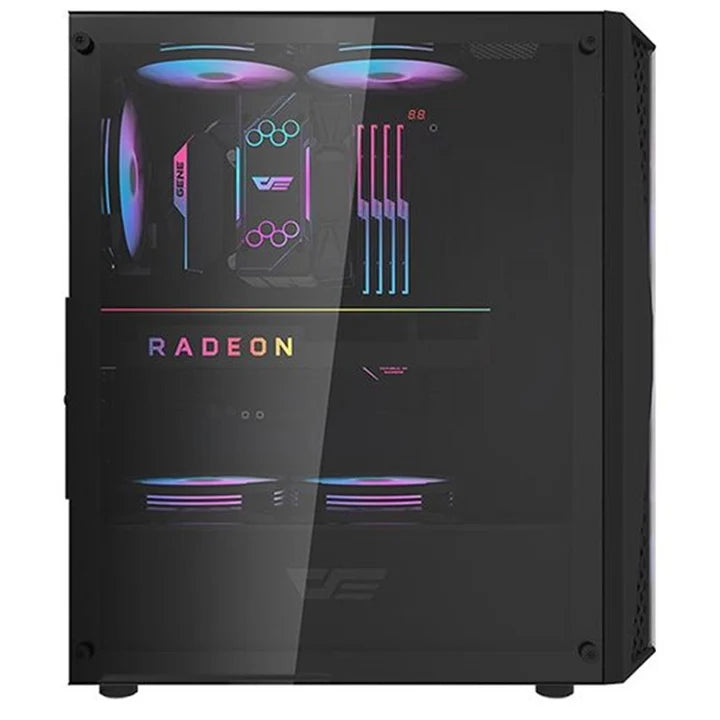 DarkFlash Aigo  DK352 Plus ATX Mid Tower PC Gaming Case - Black