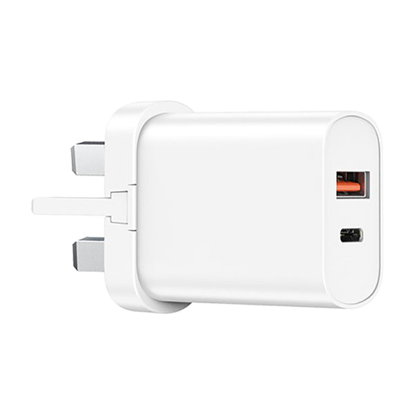 WIWU PD+QC Charger, UK Plug Wi-U002 White