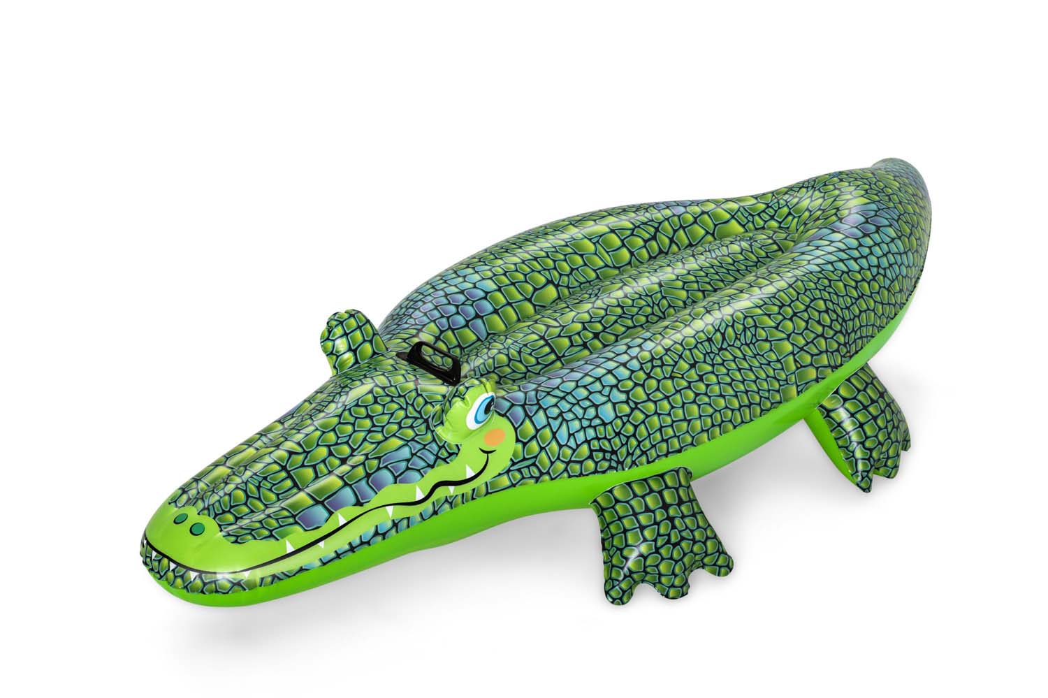 BESTWAY 1.52M X 71CM BUDDY CROC RIDE-ON (Contents:1 ride-on, repair patch) Age 3+