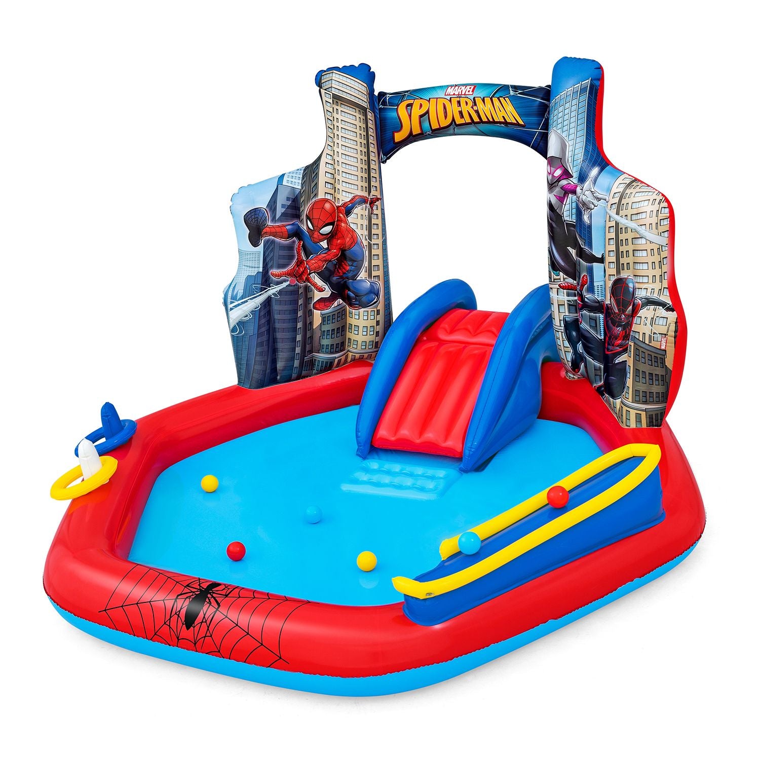 BESTWAY 2.11M X 2.06M X 1.27M PLAY CENTER (Contents: 1 pool, 2 rings, 6 play balls, repair patch, 1 pc of water watcher tag.) Age 2+