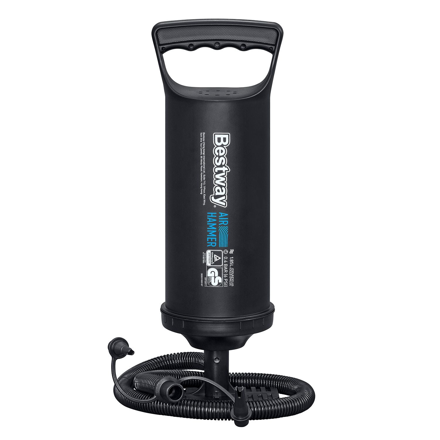 BESTWAY 36CM INFLATION PUMP (Contents:hand pump, flexible hose(0.8m), 3 valve adaptors)