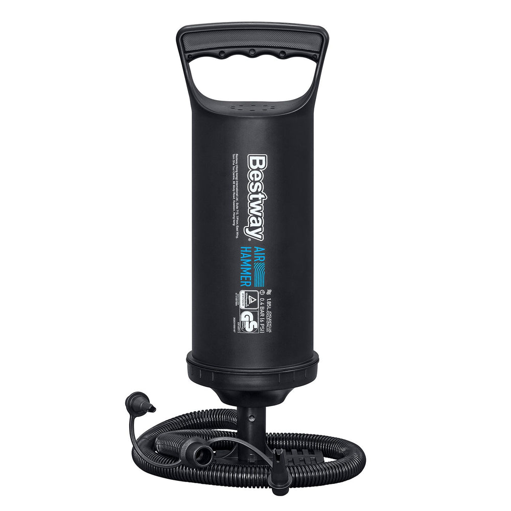 BESTWAY 36CM INFLATION PUMP (Contents:hand pump, flexible hose(0.8m), 3 valve adaptors)