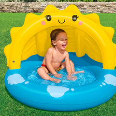 BESTWAY 1.01M X 97CM X 71CM SUNNY DAYS SHADED KIDDIE POOL (1 pool, repair patch) Age 2+
