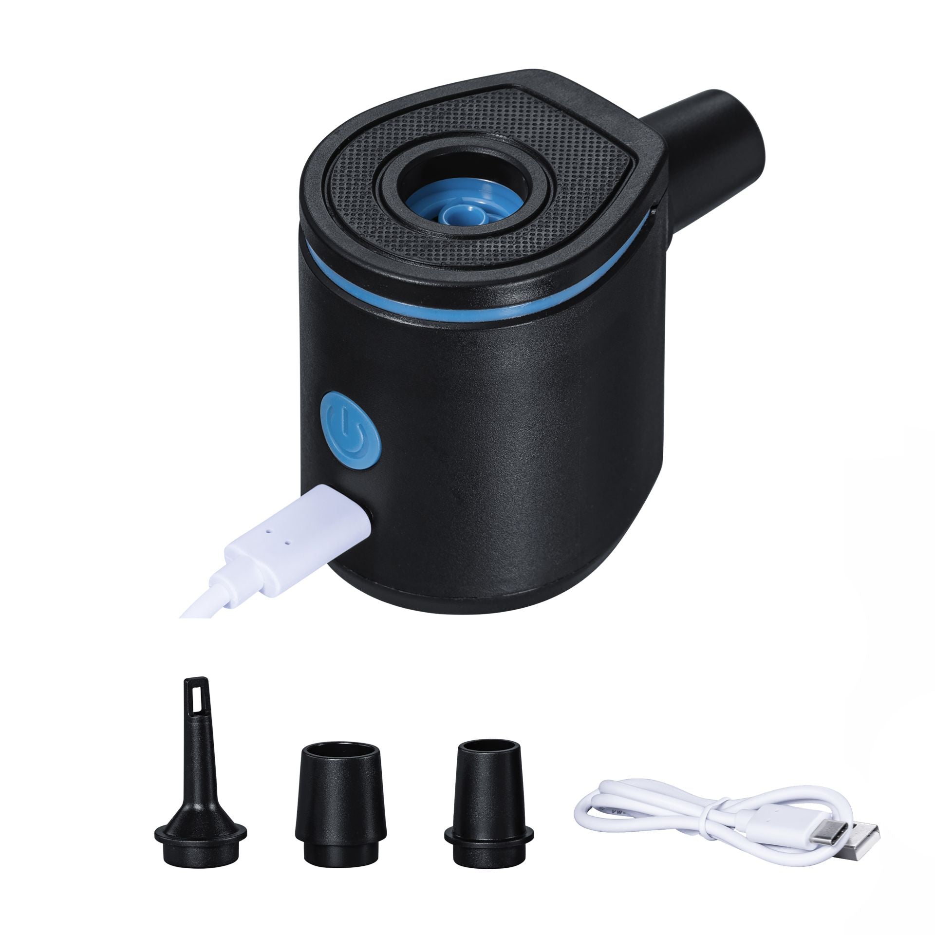 BESTWAY POWERTOUCH POCKET USB ELECTRIC AIR PUMP (power pump, 3 valve adaptors)