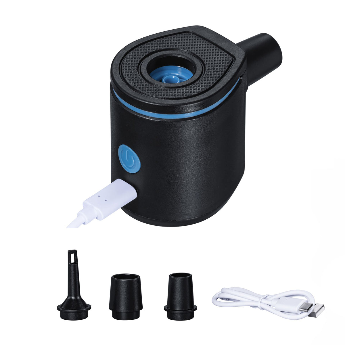 BESTWAY POWERTOUCH POCKET USB ELECTRIC AIR PUMP (power pump, 3 valve adaptors)