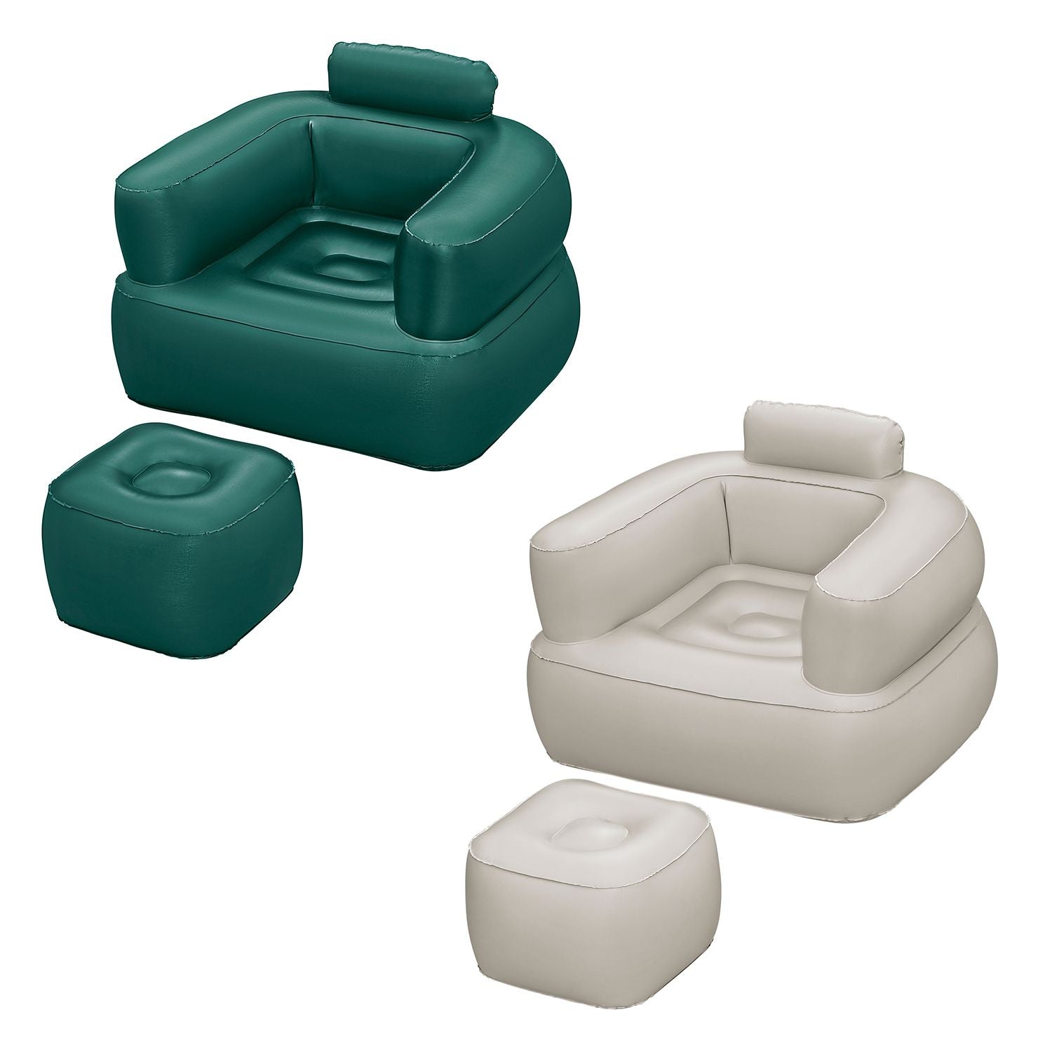 BESTWAY 1.07m x 99cm x 80cm Comfi Cube Lounger (chair, repair patch, 2 assorted colors.)