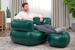 BESTWAY 1.07m x 99cm x 80cm Comfi Cube Lounger (chair, repair patch, 2 assorted colors.)