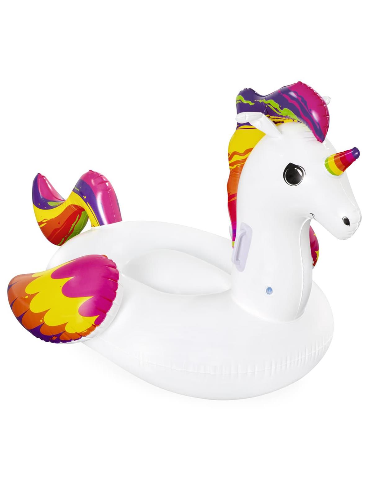 BESTWAY 1.55M X 1.19M FANTASY UNICORN RIDE-ON (Contents: 1 ride-on, repair patch) Age 3+