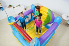 BESTWAY 1.75M X 1.73M X 1.37M JUMPIN' BALLOON BOUNCER (Contents:1 bouncer,3 inflatable ring,repair patch,4 foot pins) Age 3+