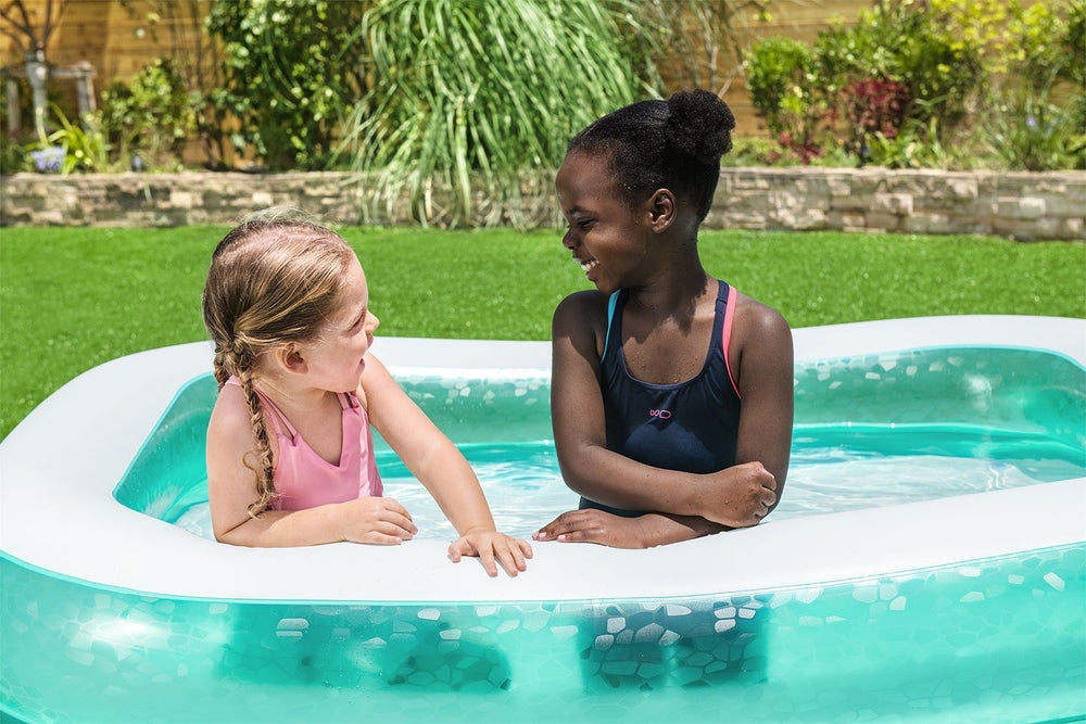 BESTWAY 2.00M X 1.46M X 48CM RECTANGULAR POOL (Contents:1 pool,repair patch) Age 3+