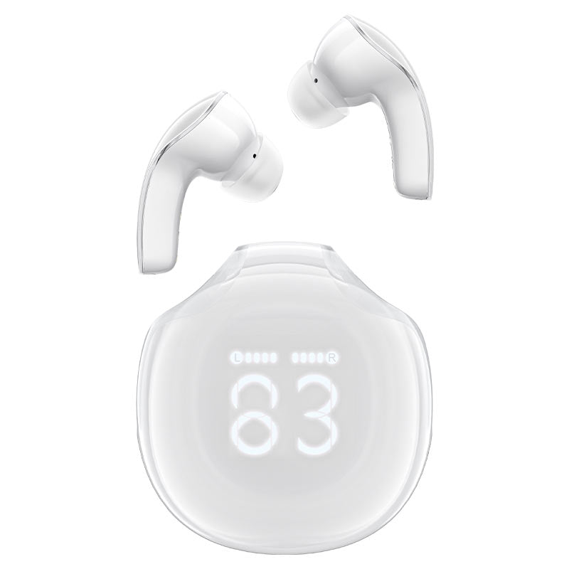 Acefast T9 Crystal (Air) color bluetooth earbuds, porcelain white