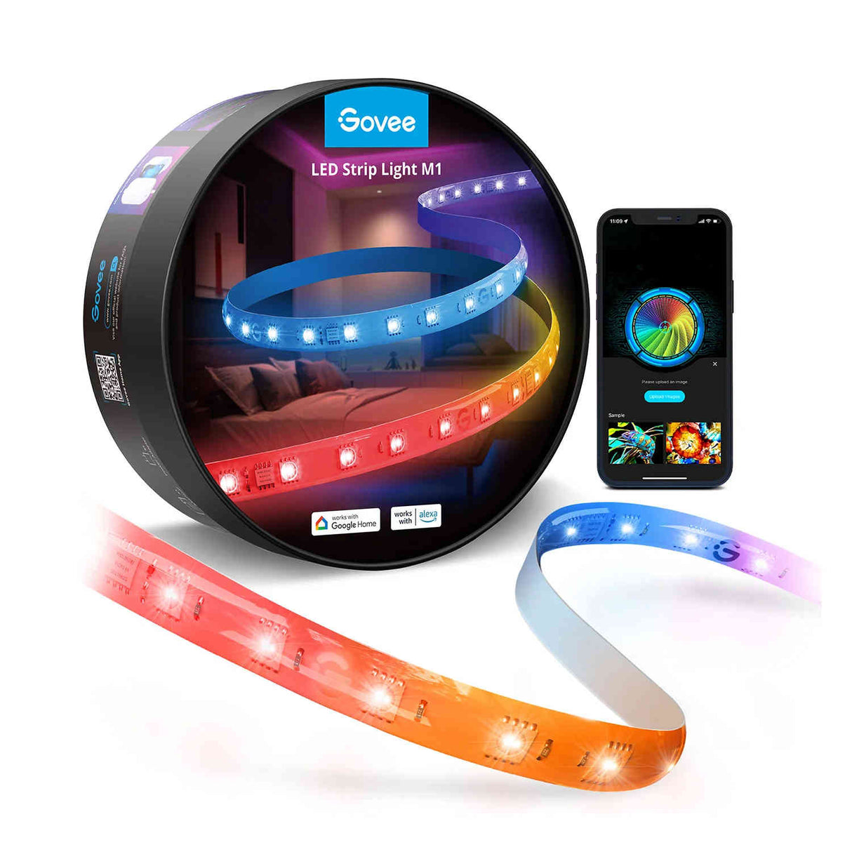 Govee M1 RGBICW LED Strip Lights 5M support Matter cuttable and extensive - H61E1