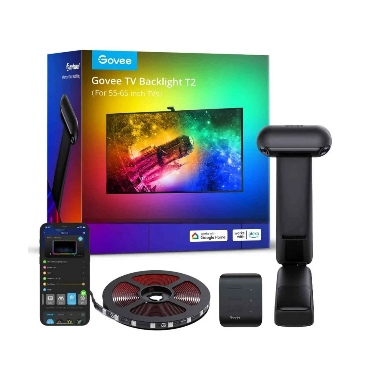 Govee Envisual TV Backlight T2 with Dual Cameras (55~65 inch) - H605C