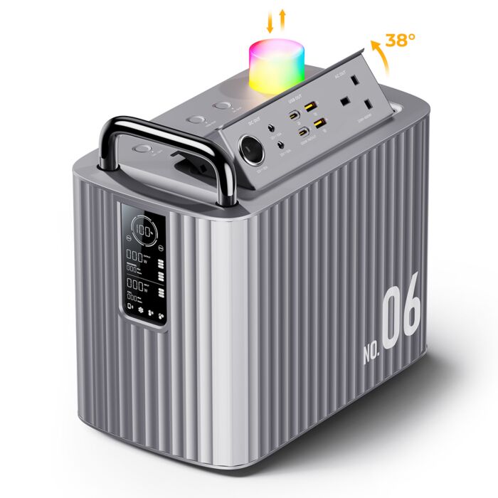 محطة الطاقة المحمولة فولتمي هاكو HK-600 (هاكو لايت) 600 واط / 577.2 واط/ساعة / فضي / المملكة المتحدة