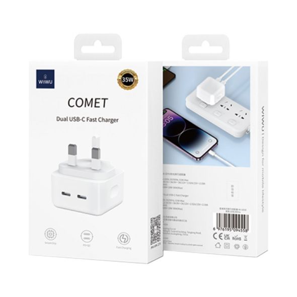 WIWU Wi-U010 35W Wall charger/ UK plug White