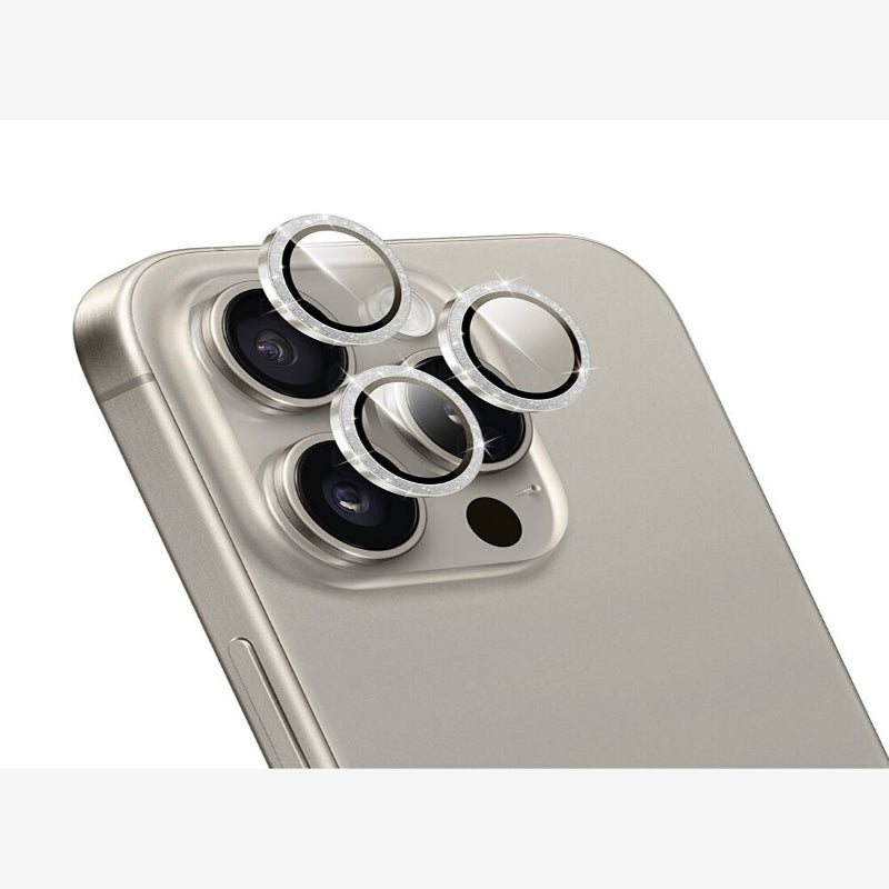 WIWU LG-007 Glitter Diamond Camera Lens Guard For ip16 Pro/Pro Max Titanium gray