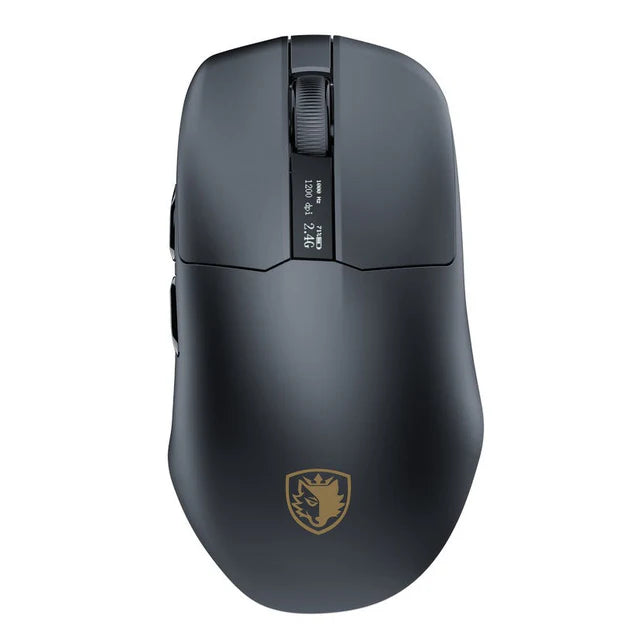 Sades Striker S2B 26,000 DPI Wireless Gaming Mouse with RGB Magnetic Charger and Oled Panel - Black