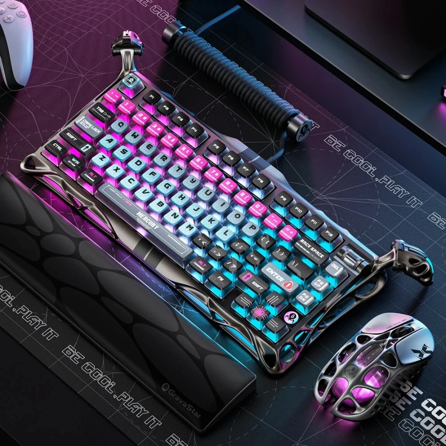GravaStar Mercury V75 Pro 75% Hall Effect Magnetic Switch Gaming Keyboard ,Cyberpunk