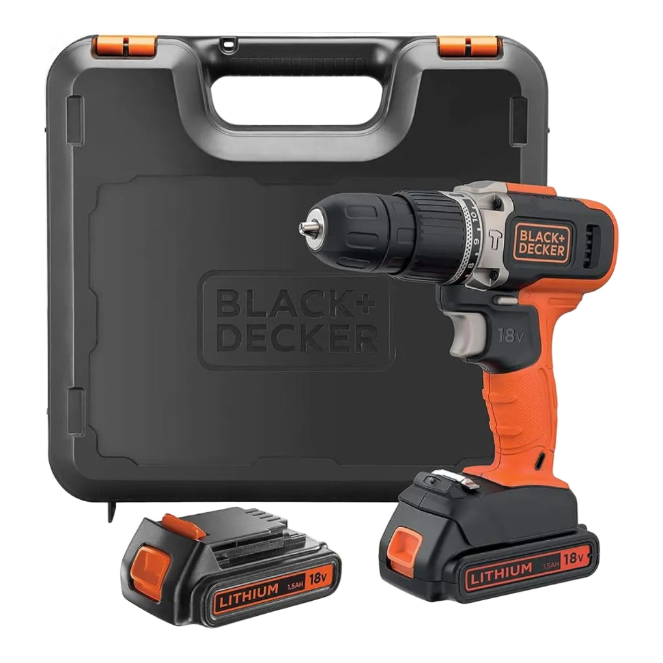 B+D Cordless Hammer Drill 18V + 2 Batteries + KitBox