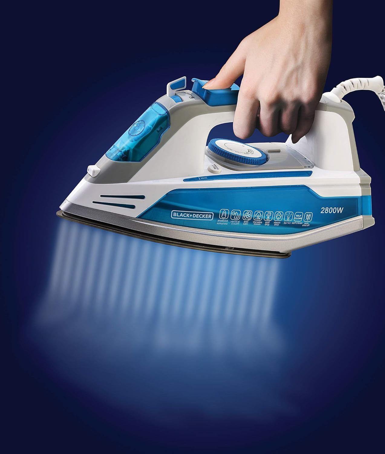 Black & Decker Steam Iron 2800w with Anodized soleplate  - X2800-B5