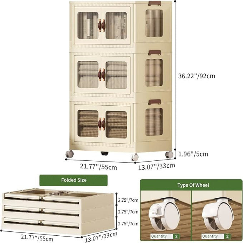 Noof & Hanof a foldable acrylic wardrobe with 3 drawers