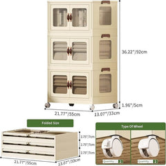 Noof & Hanof a foldable acrylic wardrobe with 3 drawers