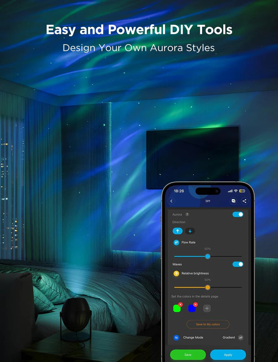 Govee Star Light Projector, Aurora, Model H6093