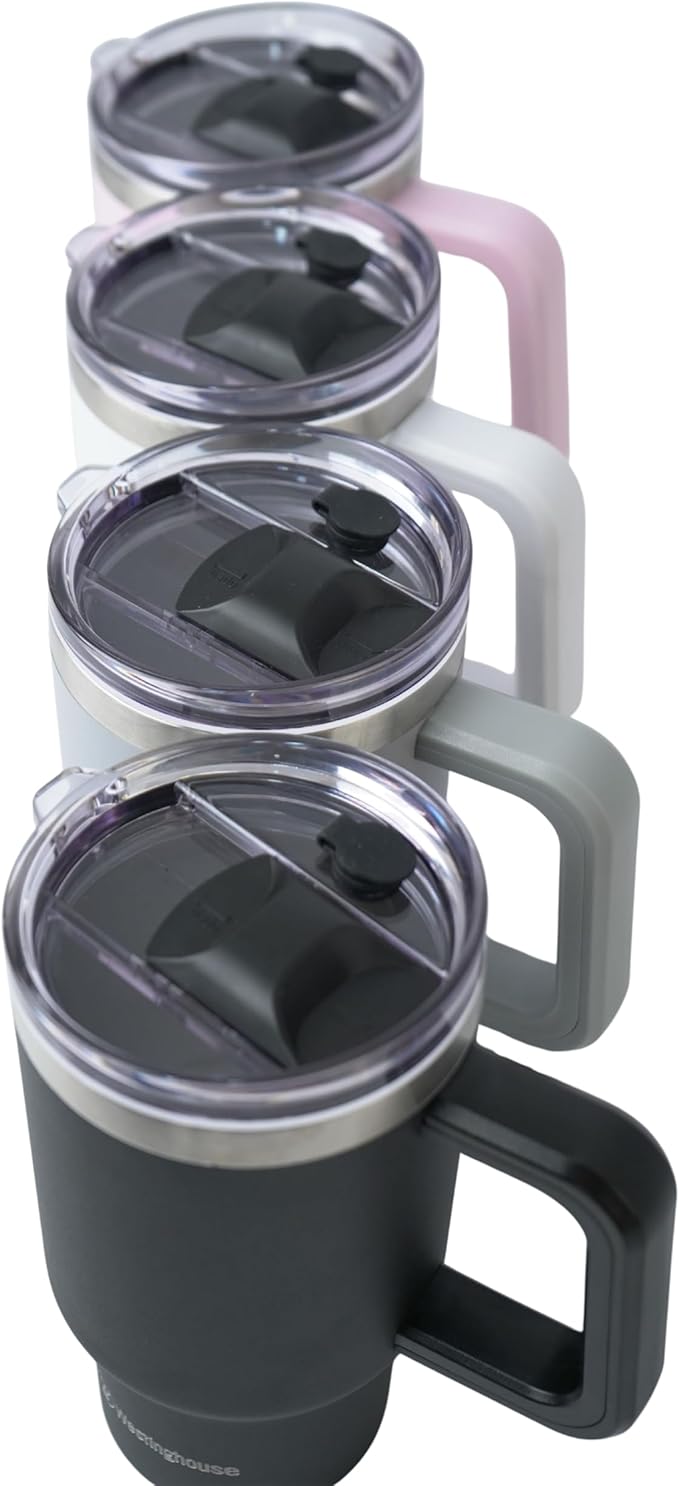 Westing House 32oz Double-Wall Stainless Steel Insulated Tumbler | BPA-Free Reusable Cup for Coffee, Water, Iced Tea & More | 6 hrs Hot & 9 hrs Cold | Ideal for Indoor & Outdoor Use | Pink