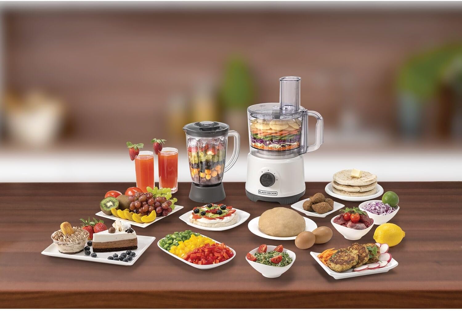 800W Multifunction 5-in-1 Food Processor, White