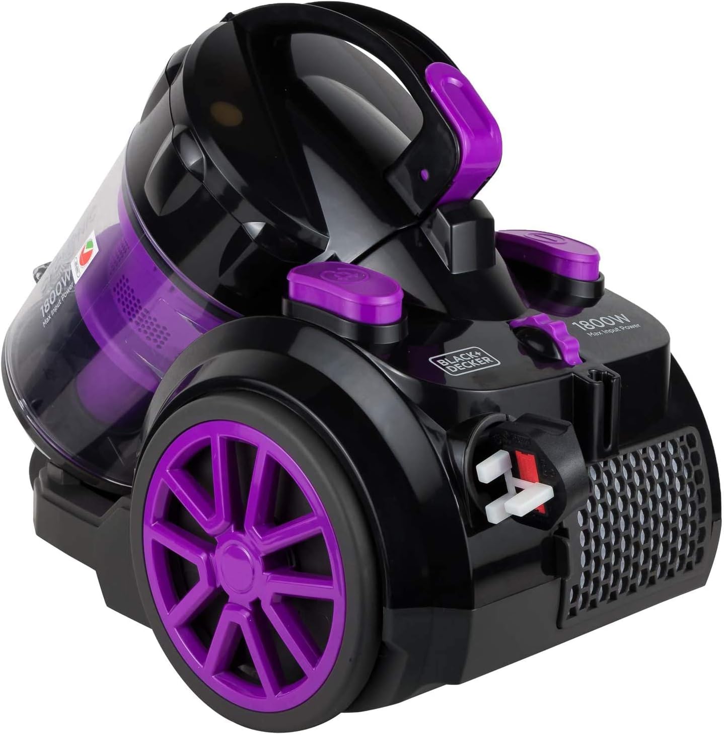 Black & Decker VM1880 Bagless Vacuum Cleaner 1800 Watt - Purple