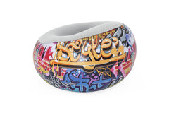 Bestway44" X 44" X 26"/1.12M X 1.12M X 66CM Inflate-A-Chair Graffiti Air Chair (Contents:chair, repair patch,)