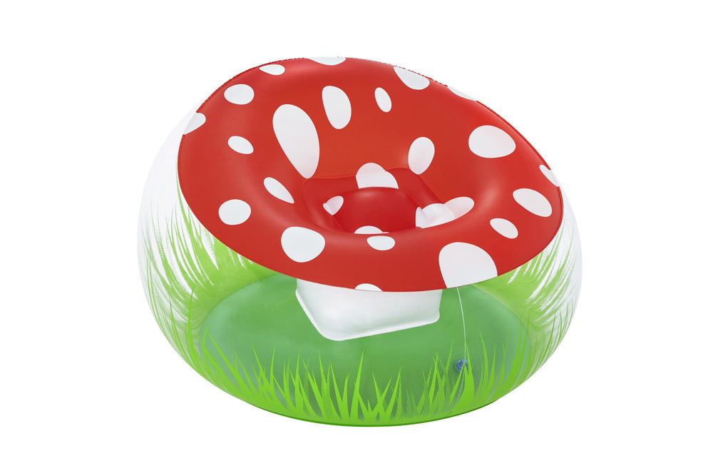Bestway 1.12M X 1.12M X 66CM Mighty Mushroom Air Chair (1 chair, repair patch) Age 6+