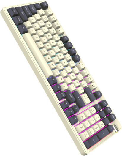 DarkFlash DF98 RGB Wireless (3-Modes BT/2.4GHz/USB-C) Gasket RGB (Linear Yellow Switch) Mechanical Gaming Keyboard - Twilight