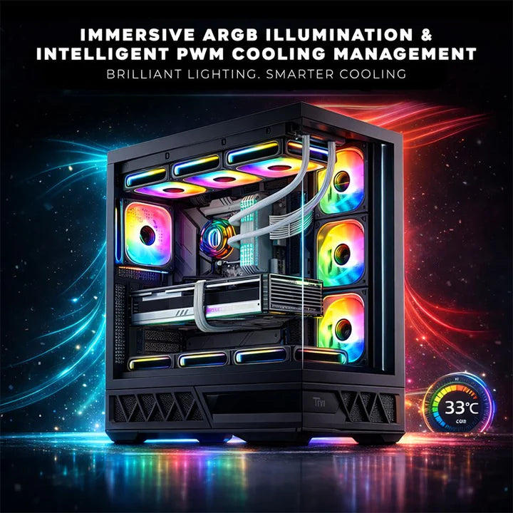 كمبيوتر الألعاب رايزن 9 من جيمون، رايزن 9 9900X، RTX 5070 Ti 16 جيجابايت، ويندوز 11 برو